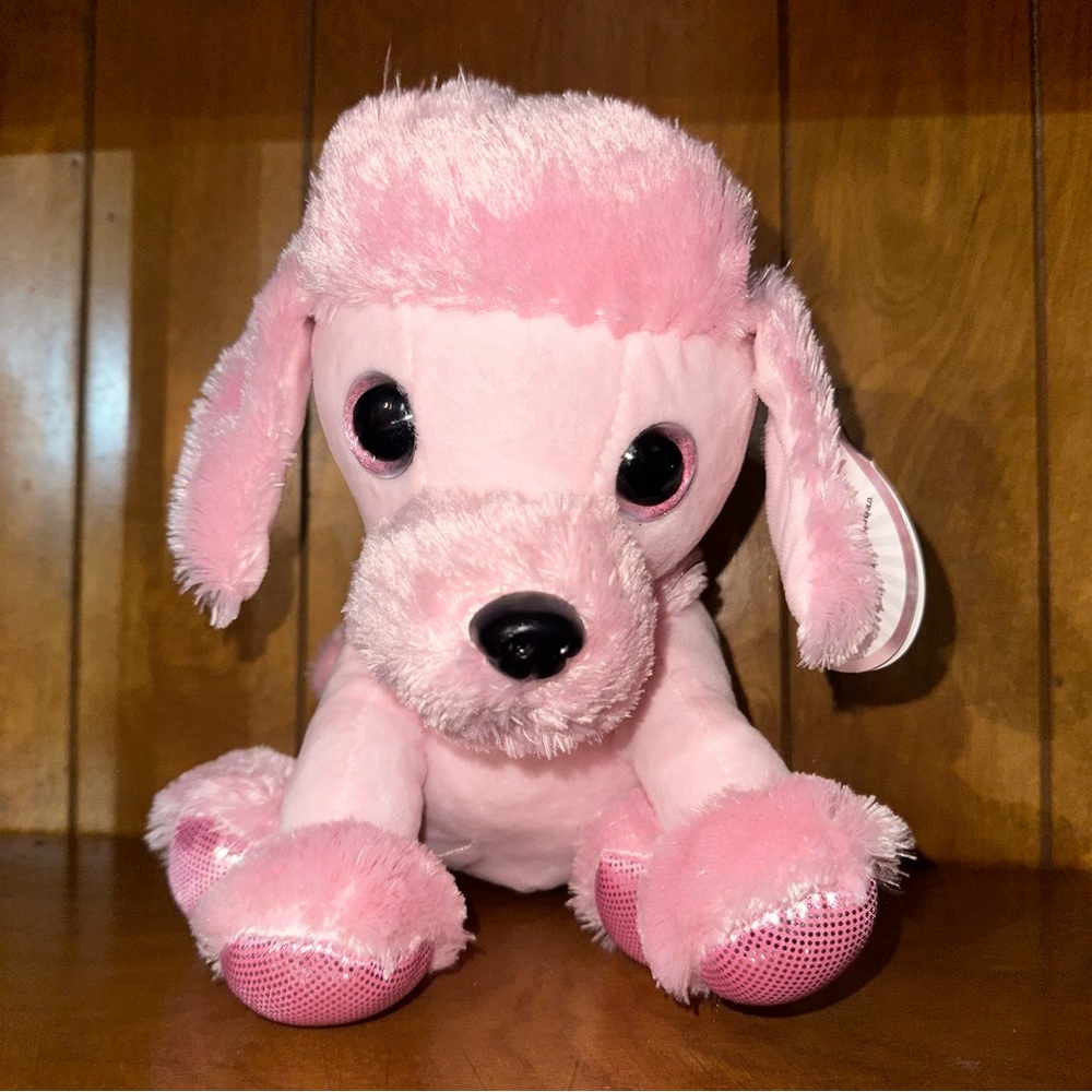 Winkeez 2017 pink poodle with glitter paws NWT